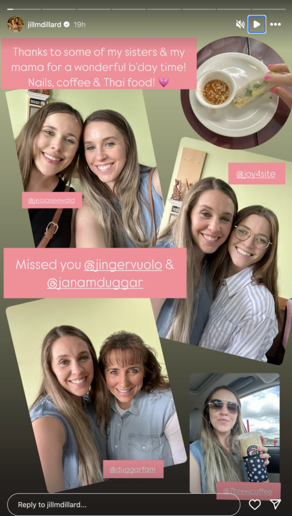 Jill Duggar Instagram Stories